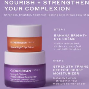 Olehenriksen Hunt for Hydration Mini Moisturizer & Eye Cream Duo Holiday Gift Set:: Banana Bright+ Eye Crème and Strength Trainer Peptide Boost Moisturizer