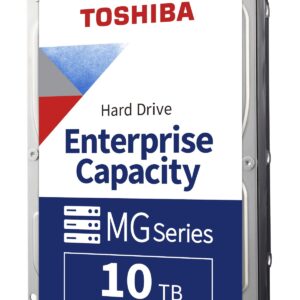 Toshiba 10TB SATA 6 Gb/s MG06ACA10TE HDEPV10GFA51 3.5 Inch FW 4304 512e 256MB 7200 RPM SIE NAS Enterprise Class 24/7 HDD Hard Disk Drive for Dell HP Lenovo Supermicro and Other Systems