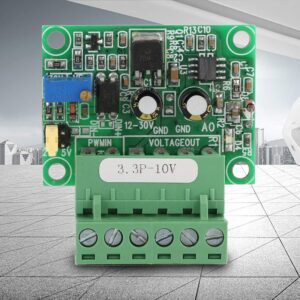 3.3V PWM to 0 to10V Voltage Converter Metal Converter Module D/A Digital Analog PLC Module Frequency to Voltage Converter Module