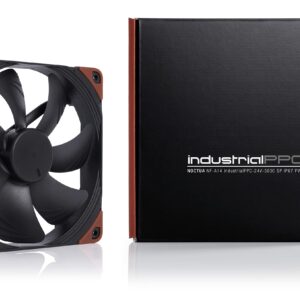 Noctua NF-A14 iPPC-24V-3000 SP IP67 PWM, Heavy Duty Cooling Fan, 4-Pin, 3000 RPM, 24V Version (140mm, Black)