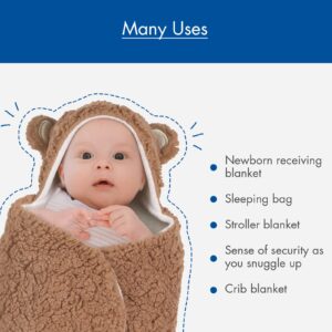 Soarwg Kids Baby Swaddle, Natural Receiving Swaddle Wrap, Baby Essentials Softness Plush Baby Swaddle, Ideal for Baby Girl and Boy Newborn Registry Search, Shower Gift 0-6 Months