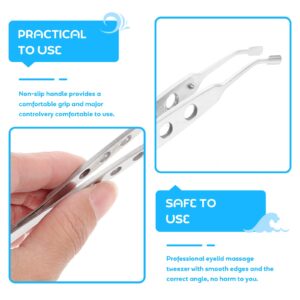 iplusmile Meibomian Gland Expressor, Stainless Steel Expressor Forceps Eyelid Massage Professional Face Care Craft Tools for Dry Eyes