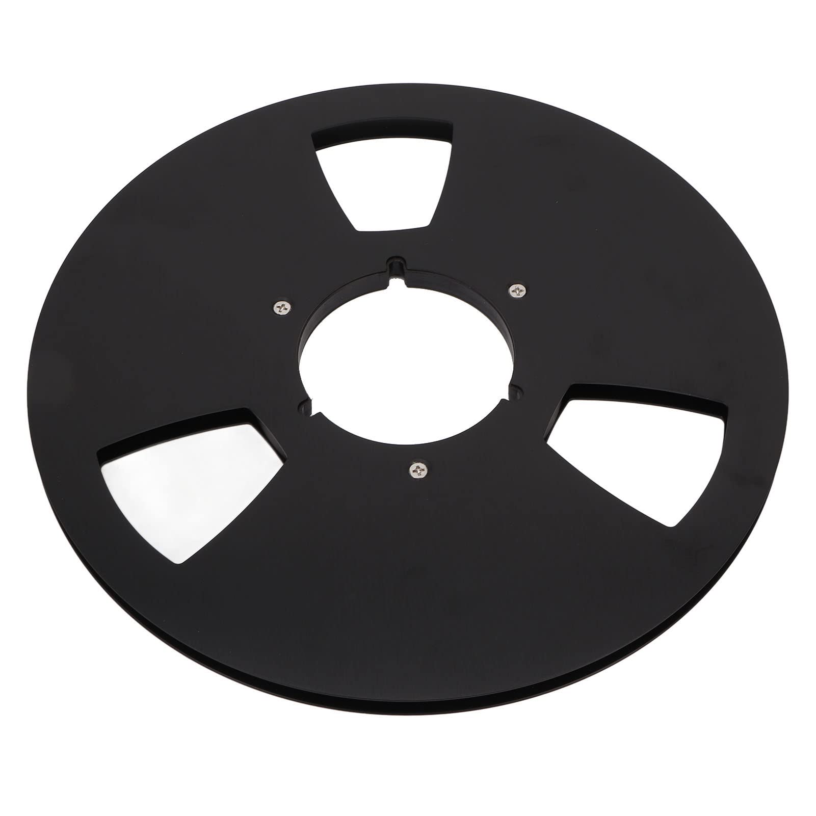 Opening Machine Parts, 1/4 10 Inch Empty Tape Reel Opening Machine Parts, 1/4 10 Inch Empty Tape Reel Aluminum Alloy Reel Tape Recorder Accessory Empty Disc Opening Machine Parts for Nab(Black)