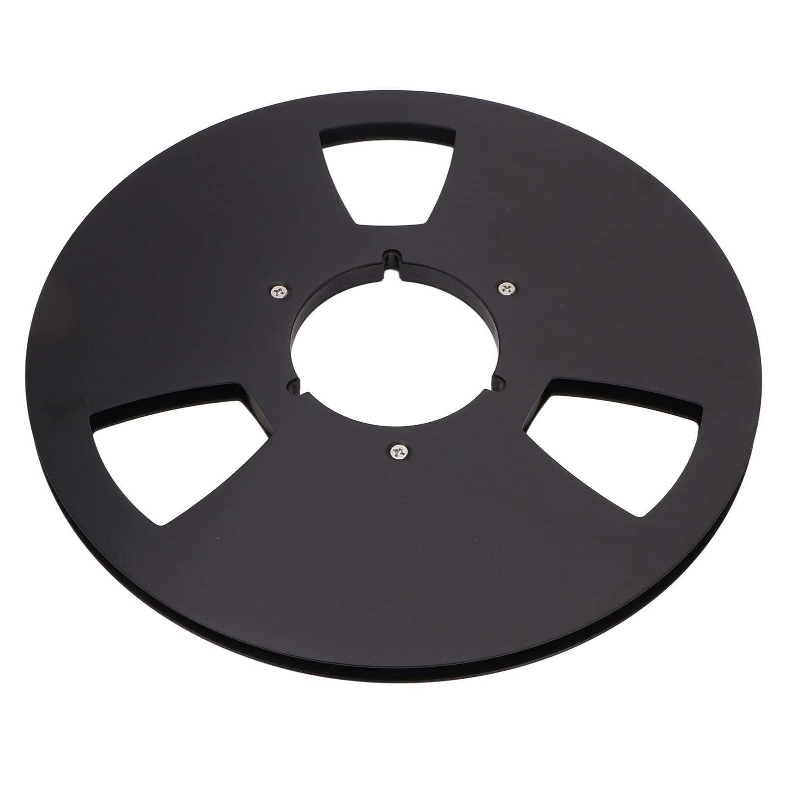 Opening Machine Parts, 1/4 10 Inch Empty Tape Reel Opening Machine Parts, 1/4 10 Inch Empty Tape Reel Aluminum Alloy Reel Tape Recorder Accessory Empty Disc Opening Machine Parts for Nab(Black)