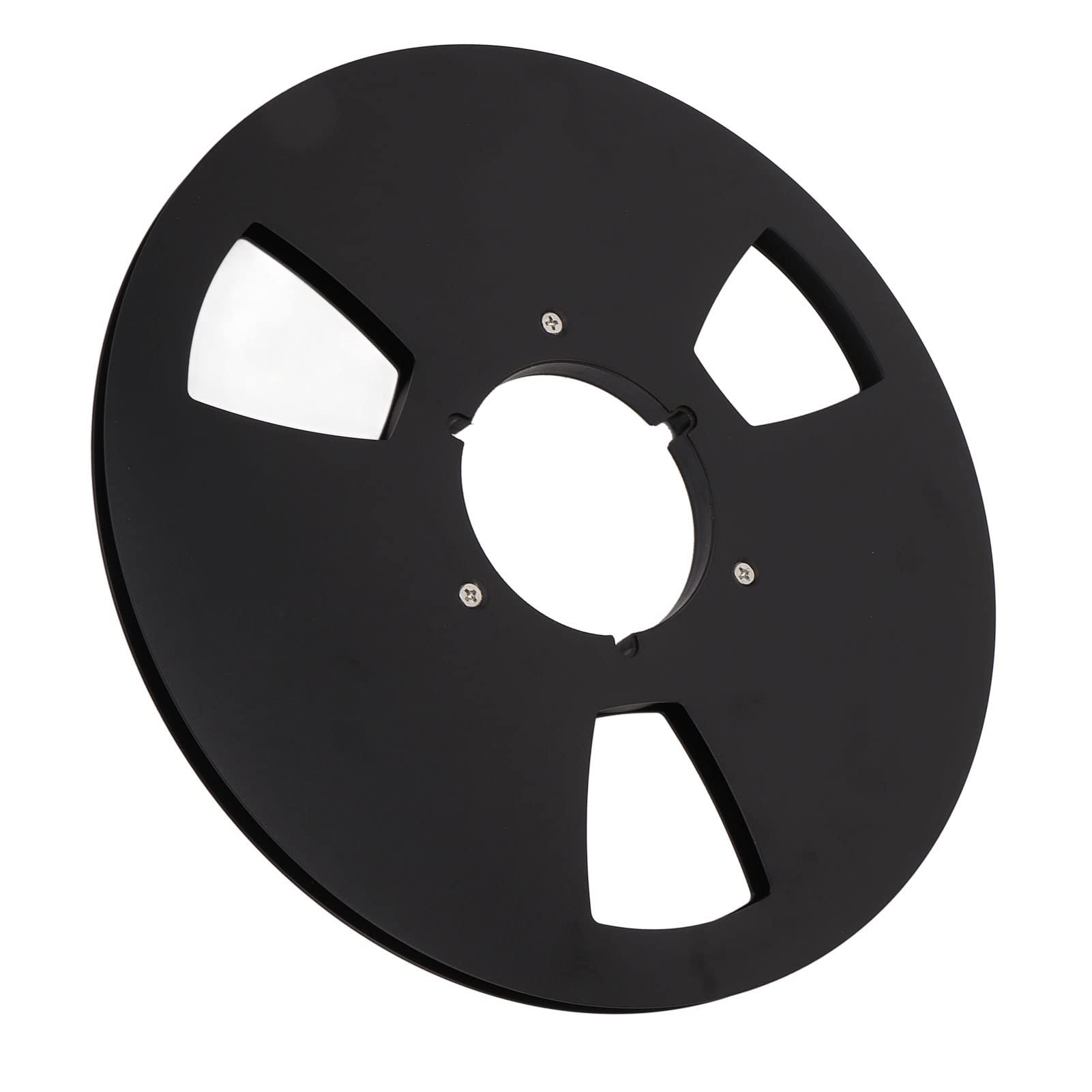 Opening Machine Parts, 1/4 10 Inch Empty Tape Reel Opening Machine Parts, 1/4 10 Inch Empty Tape Reel Aluminum Alloy Reel Tape Recorder Accessory Empty Disc Opening Machine Parts for Nab(Black)