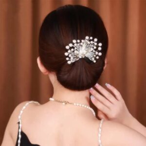 4PCS Ins Style Elegant Lazy Hair Curler,Ins Style Satin Rose Hair Claw,French Twist Hairstyle Bun Hair Accessories,Crystal Hair Bun Maker,Lazy Hair Bun,DIY Hair Styling Accessories for Women Girls