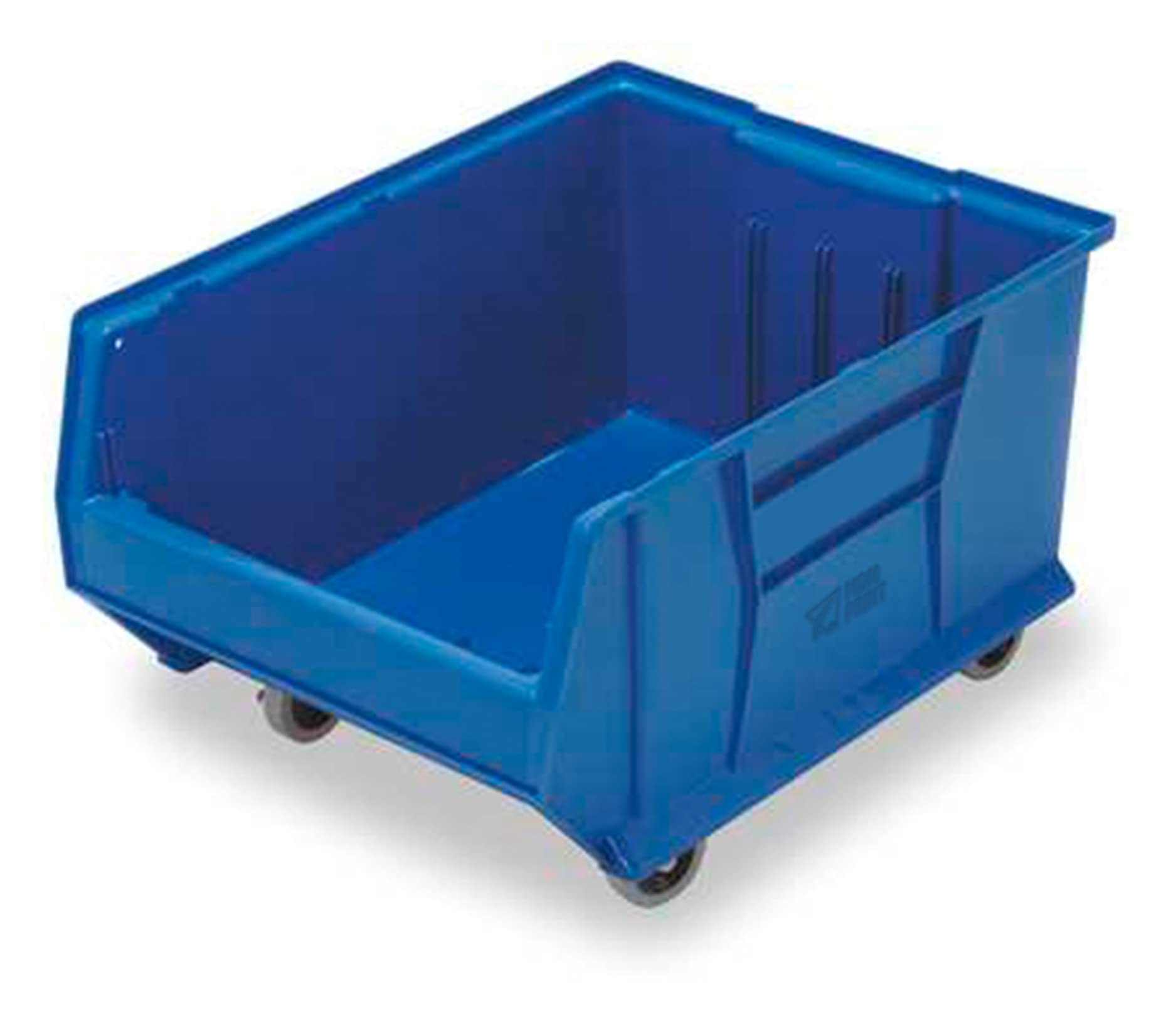 MDMprint Mobile Storage Bin, Blue, Polypropylene/Polyethylene, 29 7/8 in L x 18 1/4 in W x 12 in H