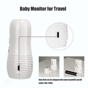 Audio Baby Monitor, 2.4GHz Two Way Talk Smart Baby Monitor, Night Light Audio Monitor for Baby Care, Noise Detection, 20 Hours Standby Time