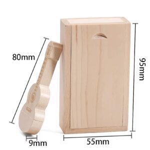 Guitar Shape Wood USB Flash Drive with Gift Box TATMOHIK 64GB USB 3.0 Wedding USB Memory for Storing Photos Maple Wooden Thumb Drive for Keepsakes for Wedding, Birthday, Valentines Day