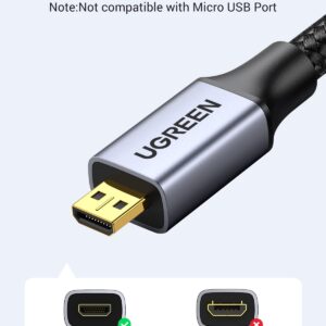 UGREEN 4K Micro HDMI to HDMI Cable 6.6FT Bundle with Video Capture Card 4K HDMI to USB-A/USB-C