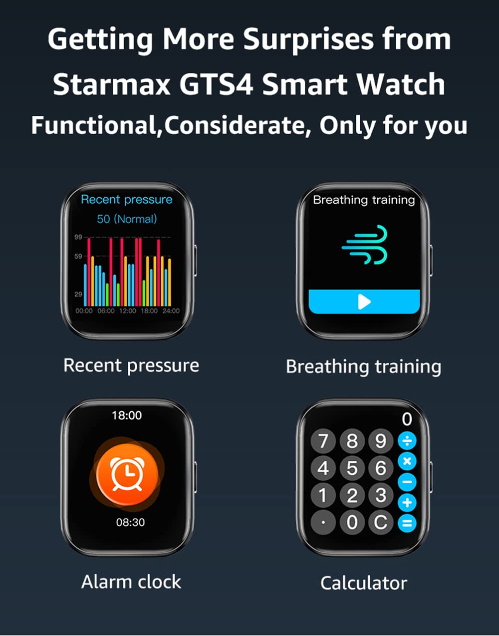 HANDA Smart Watch for Men Women,Fitness Tracker with 100 Sport Modes,Blood Oxygen Heart Rate Sleep Monitor,10 Day-Battery Life,Bluetooth Call IP67 Waterproof Activity Tracker for Android & iOS (Blue)