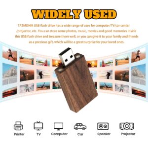 2 Pack 64GB Wood USB 3.0 Flash Drive TATMOHIK Walnut Wood Memory Stick 64 GB, Thumb Drive, USB Drive, Zip Drive