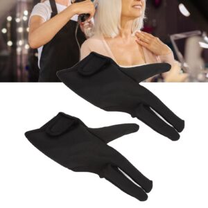 2Pcs 3 Finger Barber Glove, Insulated Hair Styling Heat Protector Glove for Hairdressing Tools