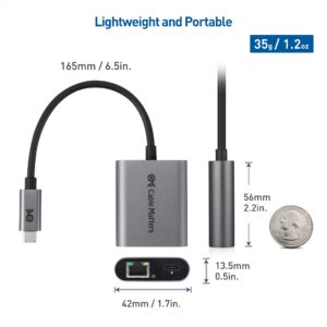 Cable Matters USB C to 2.5 Gigabit Ethernet Adapter with Charging 100W, 2.5g Ethernet to USB-C Adapter (2.5gbps Ethernet Port) - Compatible with MacBook Pro, iPad Pro, XPS, Microsoft Surface Pro