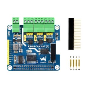 waveshare isolated rs485 can hat b, compatible with raspberry pi 5/4b/3b/zero/zero w/zero 2w/pico/pico w/pico wh, type 2-ch rs485 and 1-ch can multi protections