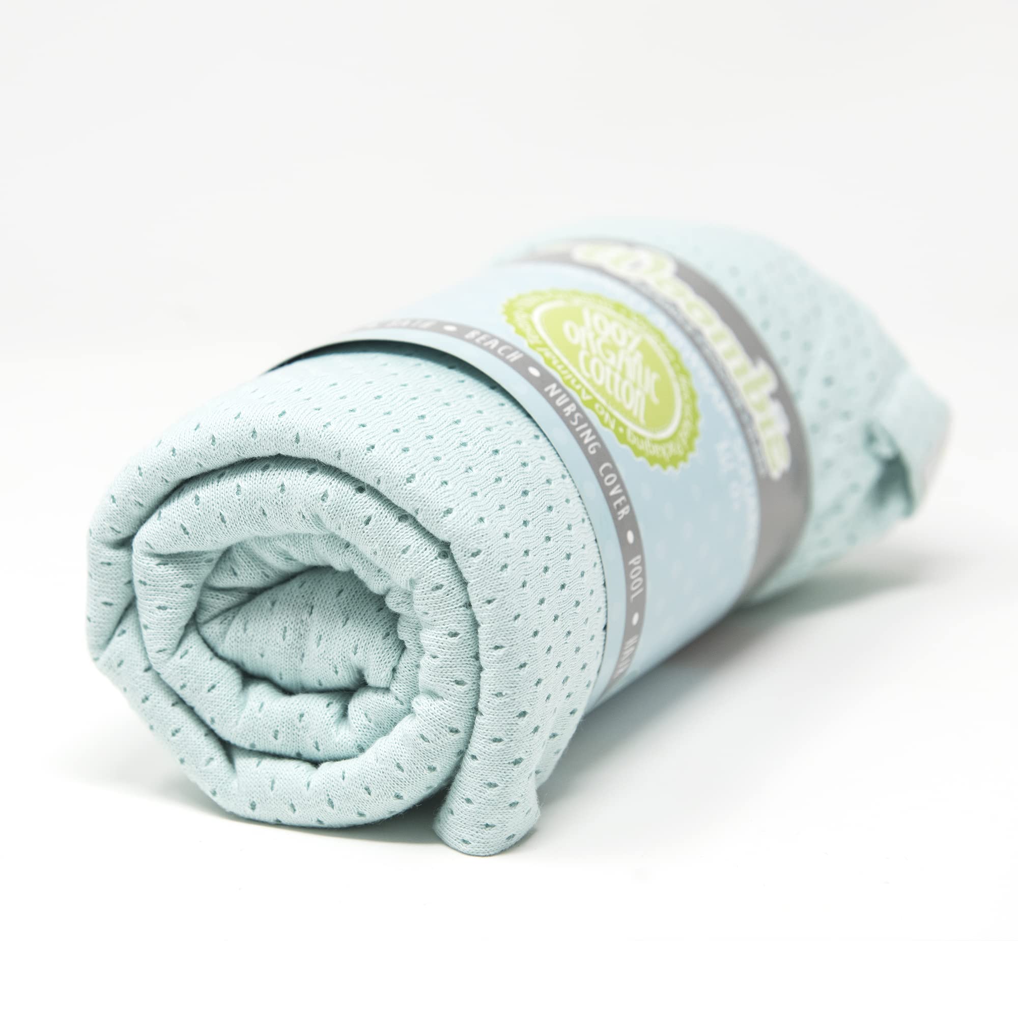 Woombie Organic Baby Swaddling Blanket | Lightweight Baby Swaddle for Girls or Boys| Organic Baby Receiving Blanket, Mindful Mint