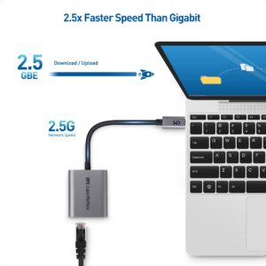 Cable Matters USB C to 2.5 Gigabit Ethernet Adapter with Charging 100W, 2.5g Ethernet to USB-C Adapter (2.5gbps Ethernet Port) - Compatible with MacBook Pro, iPad Pro, XPS, Microsoft Surface Pro