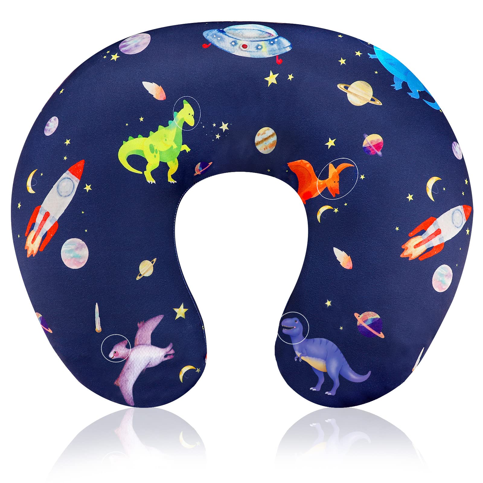 GFU Nursing Pillow Cover, Newborn Breastfeeding Pillow Case for Boys and Girls, Soft Baby Breastfeeding Pillow Slipcover, Fit for Standard Infant Nursing Pillows, Dark Blue Space Dinosaur