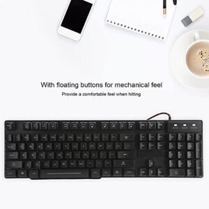 Janzoom USB Gaming Keyboard, 104 Keys Waterproof USB Computer Keyboard for Computer