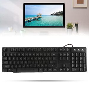 Janzoom USB Gaming Keyboard, 104 Keys Waterproof USB Computer Keyboard for Computer