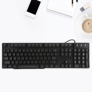 Janzoom USB Gaming Keyboard, 104 Keys Waterproof USB Computer Keyboard for Computer