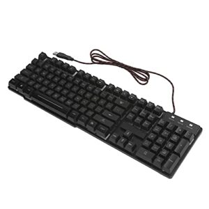 janzoom usb gaming keyboard, 104 keys waterproof usb computer keyboard for computer