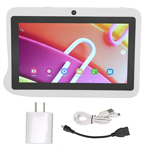 Kids Tablet US Plug 100-240V HD Tablet 2.4G 5G WiFi Photo Support 10.0 (White)