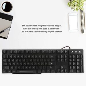 Janzoom USB Gaming Keyboard, 104 Keys Waterproof USB Computer Keyboard for Computer