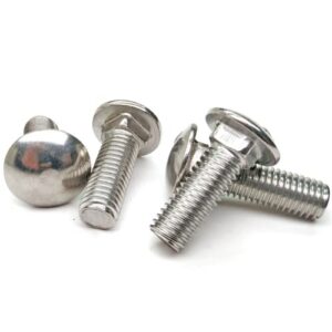 (2 pcs) 201 Stainless Steel Small Head Carriage Bolt, for Mechanical and Electrical and Other Metal M12x60mm.