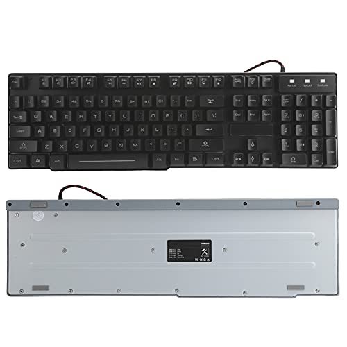 Janzoom USB Gaming Keyboard, 104 Keys Waterproof USB Computer Keyboard for Computer