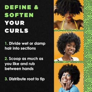 MY BLACK IS BEAUTIFUL Sulfate Free Hydrating Curl Cream for Curly and Coily Hair with Coconut Oil, Honey and Turmeric, 7.6 Fl Oz