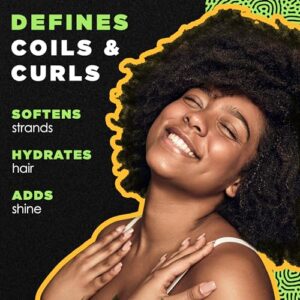 MY BLACK IS BEAUTIFUL Sulfate Free Hydrating Curl Cream for Curly and Coily Hair with Coconut Oil, Honey and Turmeric, 7.6 Fl Oz