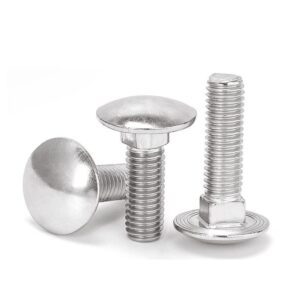 (10 pcs) 201 Stainless Steel Big Head Carriage Bolt,for Mechanical and Electrical and Other Metal Devices M5x16mm.