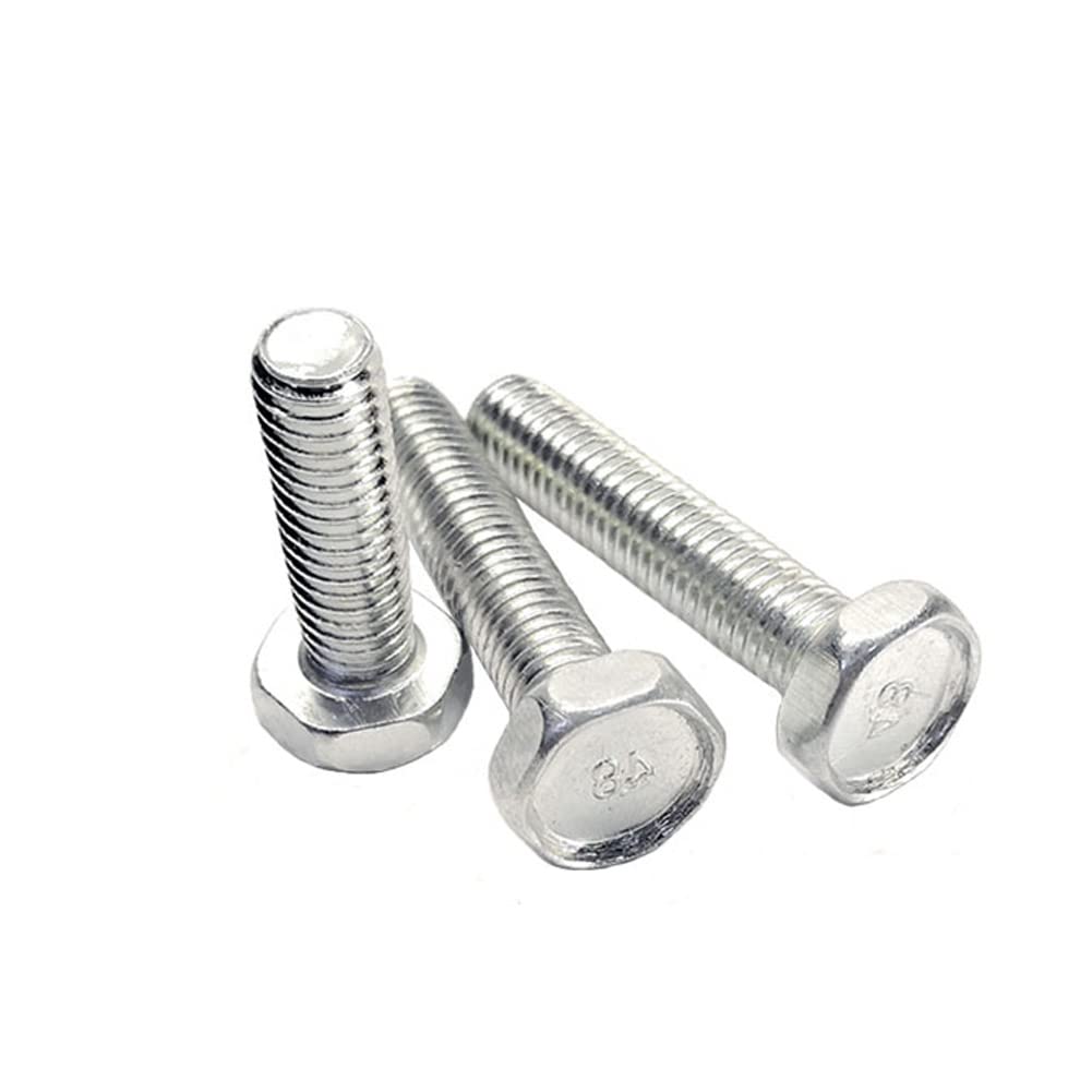 10 PCS Full Teeth Carbon Steel Plating White Zinc Outer Hexagonal Concave Head Bolt, for Mechanical Accessories Or Fasteners Etc.M12x150mm