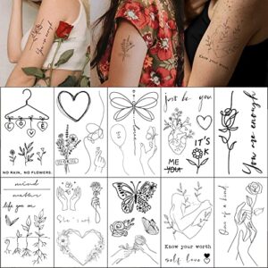 esland realistic temporary tattoos healing process self growth mental health self love tattoo stickers for women