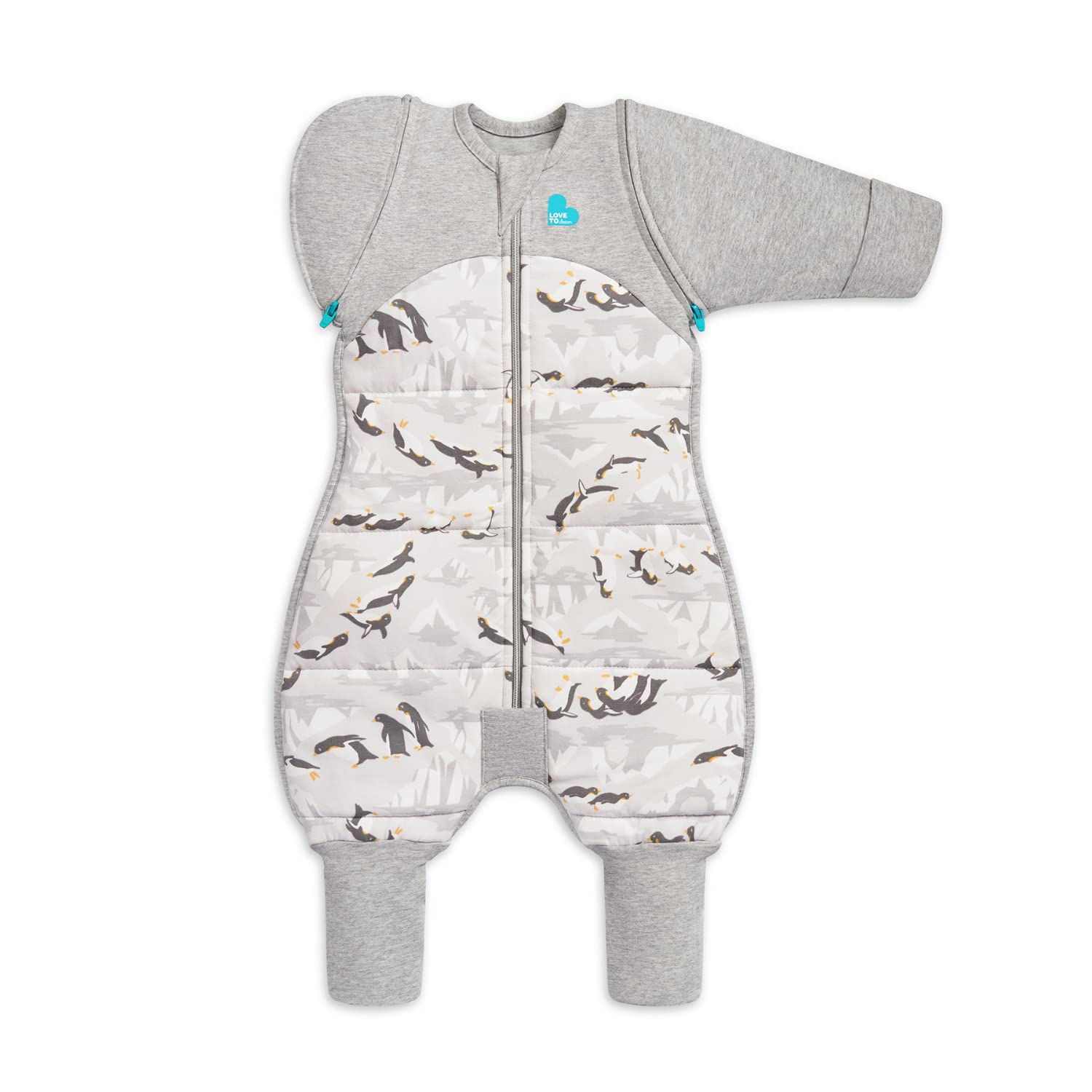 Love to Dream Swaddle UP Transition Suit Extra Warm 3.5 TOG, Grey, Large, 19-24 lbs, Patented Zip-Off Wings & Self-Soothing Wings, Gently Help Baby Safely Transition from Being Swaddled to Arms Free