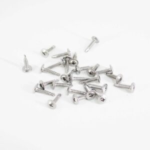 120PCS #8 x 3/4'' Sheet Metal Screws 410 Stainless Steel Truss Head Fast Self Tapping Screws with Screwdriver Bit Silver