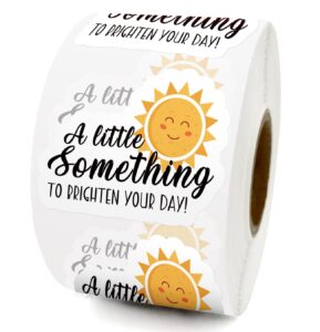 a little something to brighten your day cute thank you stickers, small business online retailers stickers, bakeries packaging stickers, christmas, thanksgiving day, birthday party favors labels gifts