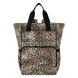 alaza leopard print cheetah animal diaper bag backpack multifunction travel back pack large capacity bag