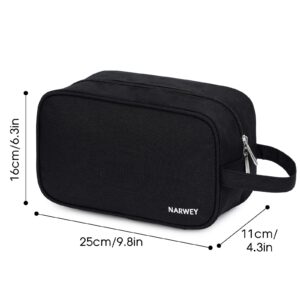 Narwey Toiletry Bag for Men Travel Toiletry Organizer Traveling Dopp Kit Shaving Bag for Toiletries Accessories (Black)