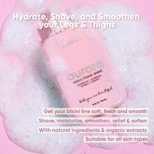 Olivia Beauty Legs & Thigh Relief After Shave Gel - Women Razor Bump Treatment & Ingrown Hair Relief, Soothing Shaving Gel - Vitamin E, Calendula Oil & Aloe Vera - Prevents Razor Burn - 10fl oz