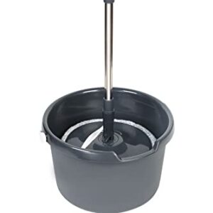 Grand Automatic Lifting Dry and Wet Spin mop and Bucket Gray