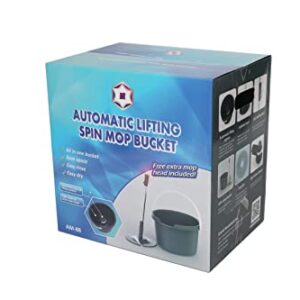 Grand Automatic Lifting Dry and Wet Spin mop and Bucket Gray