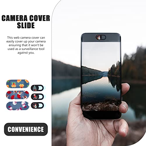 Gatuida 6pcs Christmas Camera Cover Phone Camera Cover Webcam Slider Camera Privacy Slider Webcam Cover Phone Accessory Webcam Slide Cover Camera Cover Slide Webcam Privacy Covers