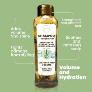 Anyeluz - Rosemary Shampoo | Promotes Hair Growth | Cleanses and Reduces Oiliness | For all Hair Types | Natural Extracts | Salt and Paraben Free