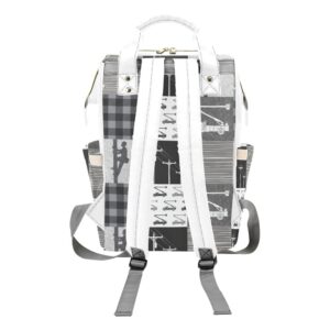 Lineman Patchwork Diaper Bags with Name Waterproof Mummy Backpack Nappy Nursing Baby Bags Gifts Tote Bag for Women