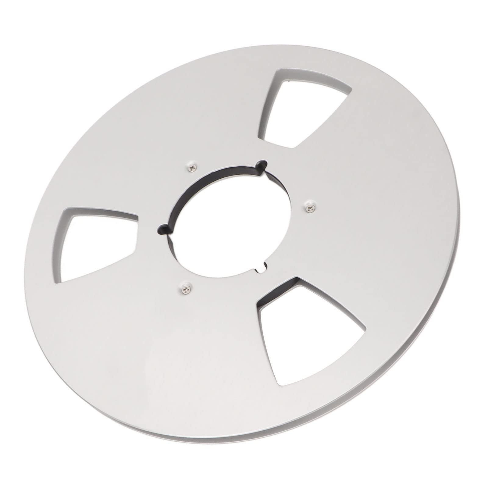 Recording Tape Reel, 1/4 10 Inch Empty Tape Reel, Universal Aluminum Alloy Empty Disc Opening Machine Parts for 1/4 Tape with 10 inch Diamete(Silver)