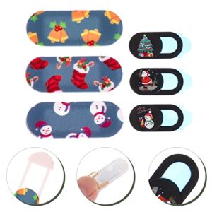 Gatuida 6pcs Christmas Camera Cover Phone Camera Cover Webcam Slider Camera Privacy Slider Webcam Cover Phone Accessory Webcam Slide Cover Camera Cover Slide Webcam Privacy Covers