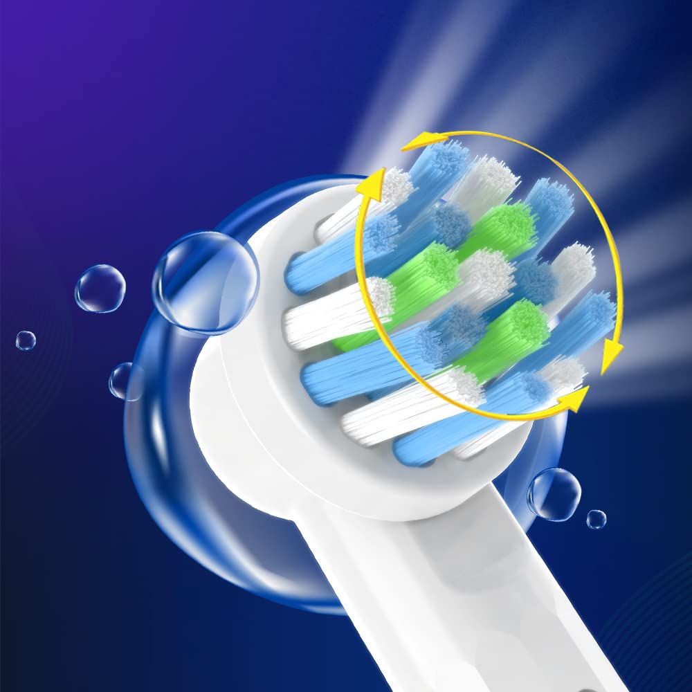 YMPBO Replacement Heads for Oral B Braun Toothbrush EB50 Cross Action [Safe Non-Metallic], 8 PCS Heads and Universal Stand Holder, Extra Soft Bristles for Gum Care and Plaque Removal