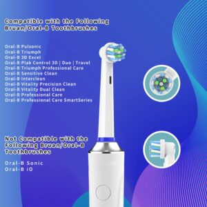 YMPBO Replacement Heads for Oral B Braun Toothbrush EB50 Cross Action [Safe Non-Metallic], 8 PCS Heads and Universal Stand Holder, Extra Soft Bristles for Gum Care and Plaque Removal